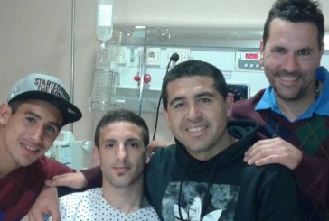 Riquelme también apoya a Ham: fue a visitarlo y darle ánimo al hospital