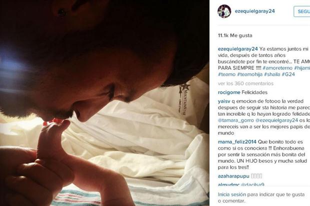 La emotiva foto de Ezequiel Garay con su hija recién nacida: “Ya estamos juntos, mi vida”