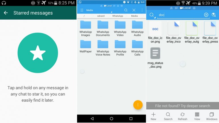 Confirmado: WhatsApp en Android permitirá marcar mensajes favoritos y enviar archivos Word y PDF