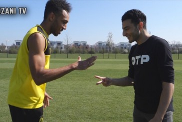 El desafío entre Aubameyang y un freestyler