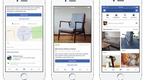 Facebook lanzó Marketplace, su propio espacio de e-commerce