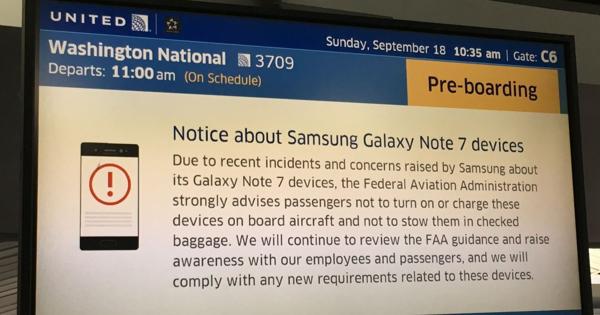 El Departamento de Transporte de EEUU prohíbe los teléfonos Samsung Galaxy Note 7 en los aviones