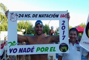 Federico Grabich inauguró las 24 Horas de Natación