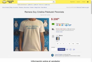 Salieron a la venta las remeras con la frase de CFK “Yo, Cristina, pelotudo”