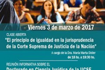 Clase abierta y reunión informativa del Doctorado en Ciencia Jurídica