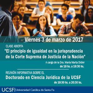 Clase abierta y reunión informativa del Doctorado en Ciencia Jurídica