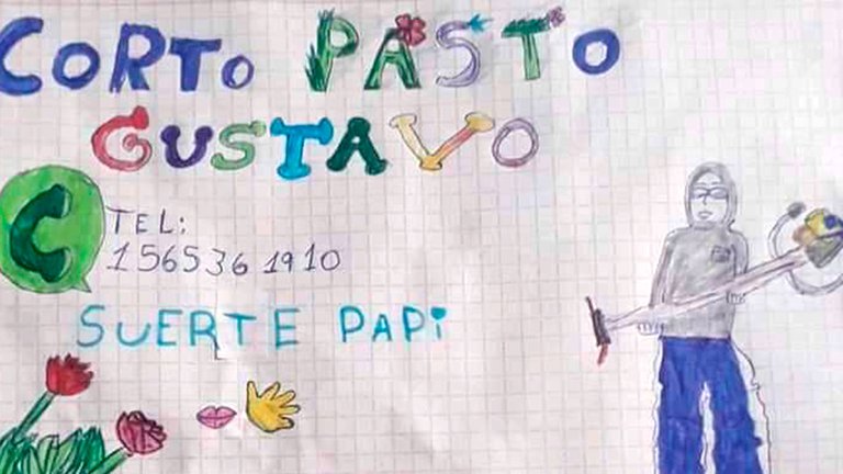 “Suerte papi”: su hija de 9 años hizo un dibujo para ayudarlo a conseguir trabajo, se viralizó y cambió su suerte