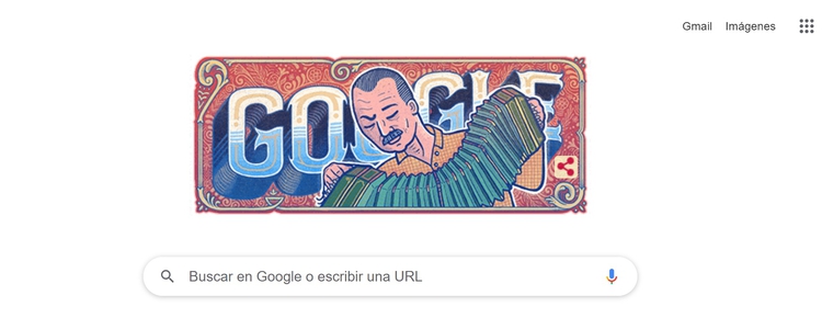 El doodle de Google le rinde homenaje al compositor argentino Astor Piazzolla