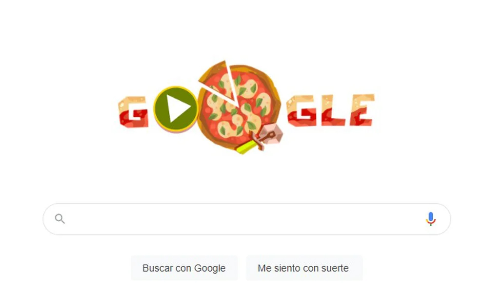 El doodle de Google que hace un rico homenaje a la pizza