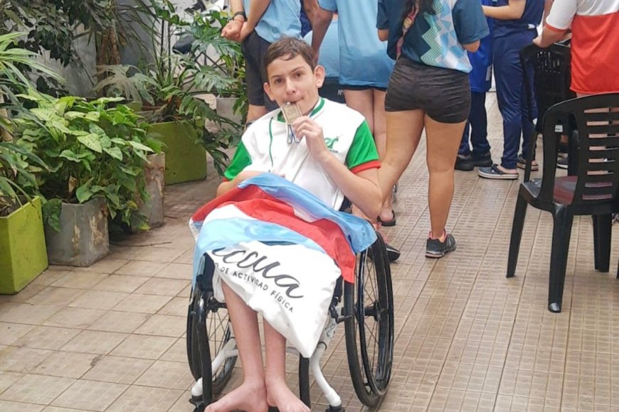 Natación Adaptada: Nicolás Reiriz es medalla de oro