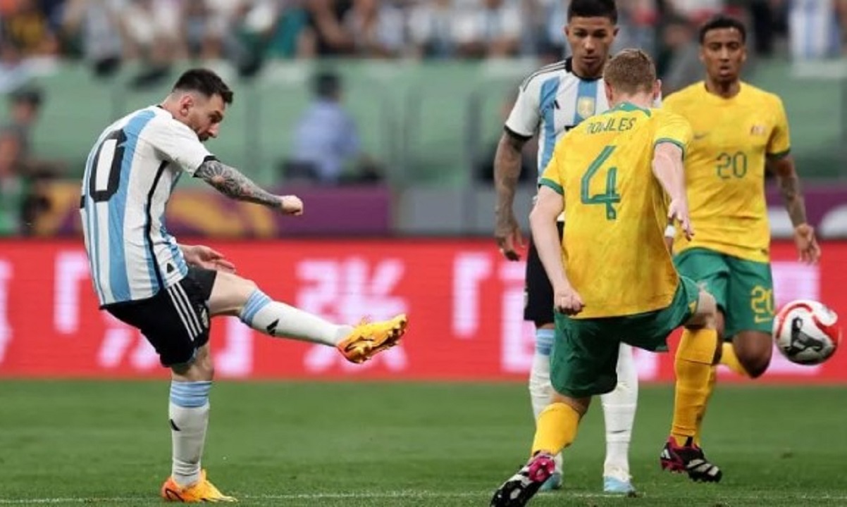 Otro récord para Lionel Messi: anotó a los 79 segundos del amistoso ante Australia y marcó el gol más rápido de su carrera